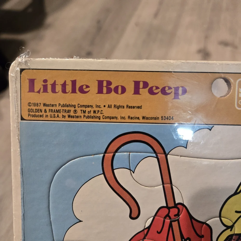 Vintage Golden Little Bo Peep Frame Tray Puzzle 1987 NWT
